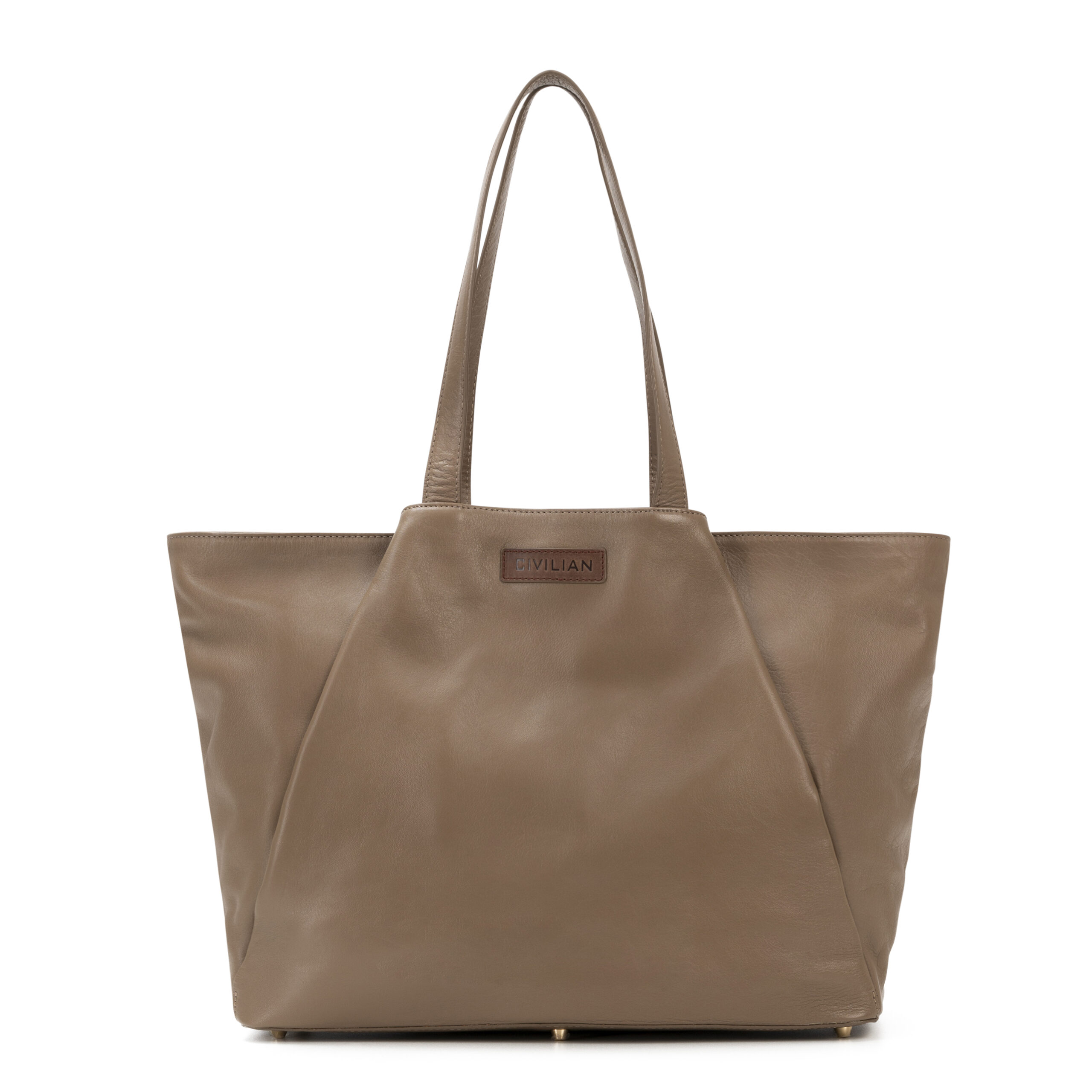 Luxury leather tote bag for women – Civilian Crafts front view.