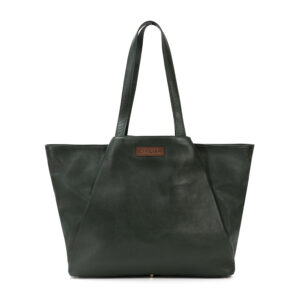 Luxury Leather Tote Bag For Women - Forest Green - Civilian Crafts