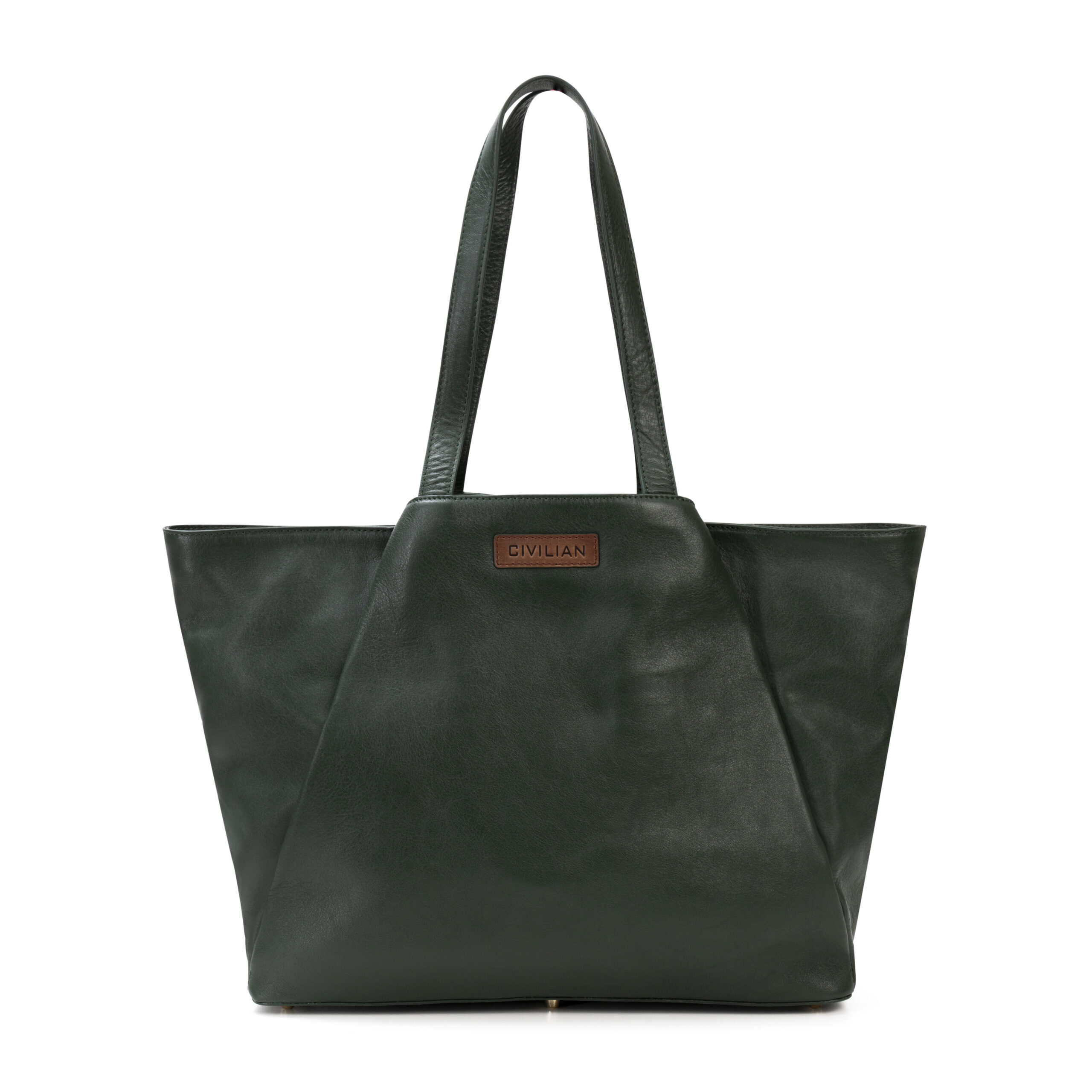 Luxury Leather Tote Bag For Women - Forest Green - Civilian Crafts