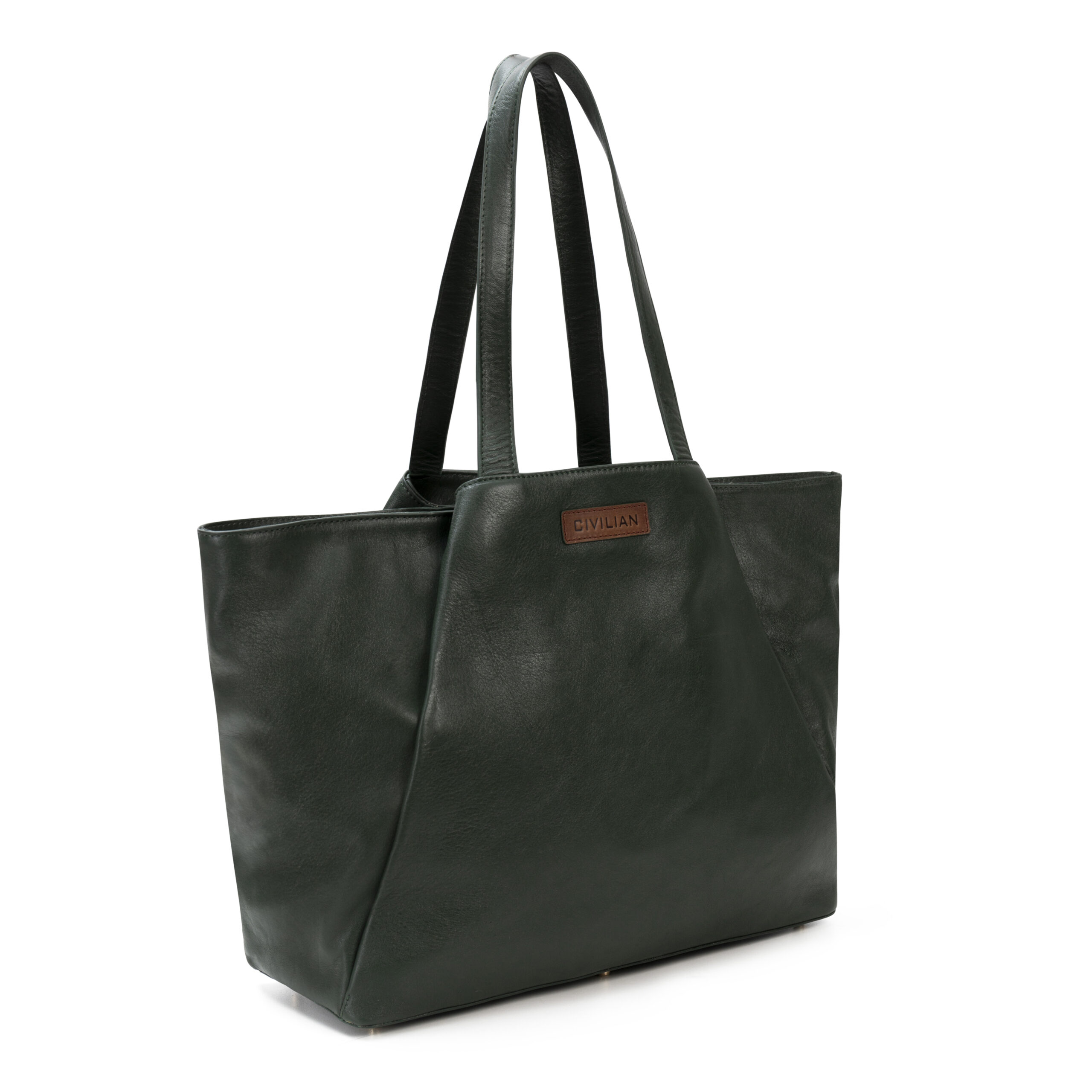 Luxury Leather Tote Bag For Women - Forest Green - Civilian Crafts